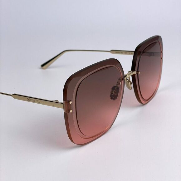 NEW Dior ULTRADIOR SU B0F2 Pink Gold Brown Women Square Oversized Sunglasses main image 9